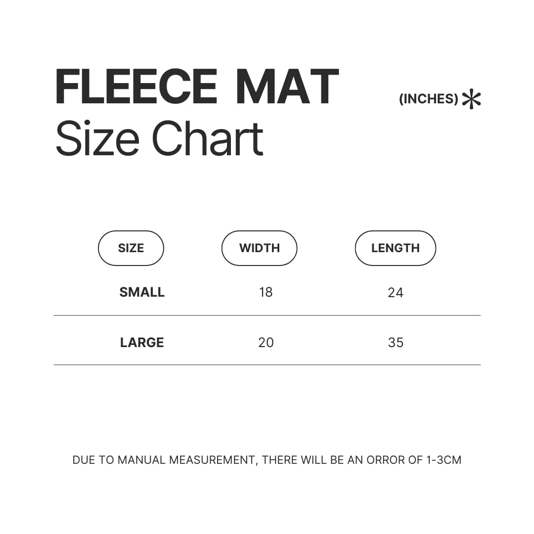 Fleece Mat Size Chart - Rick And Morty Shop