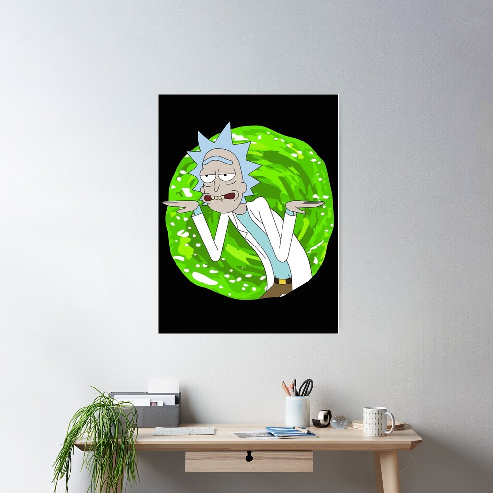 Eccentric Scientist In Green Portal Art Poster - Image 2