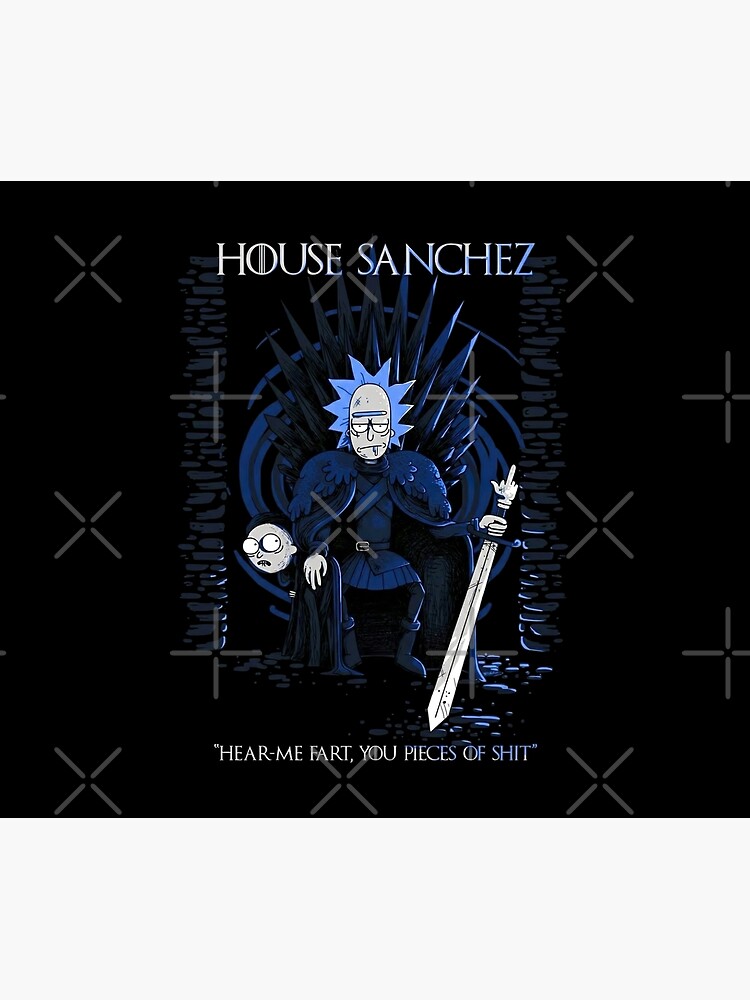 Rick And Morty Thrones Crossover Tapestry - Image 2