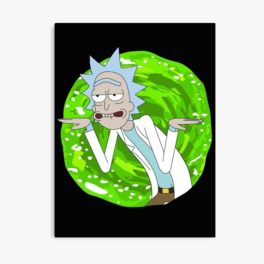 Eccentric Scientist In Green Portal Art Poster