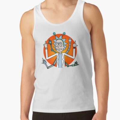Rick and Morty Middle Finger Up Tank Top