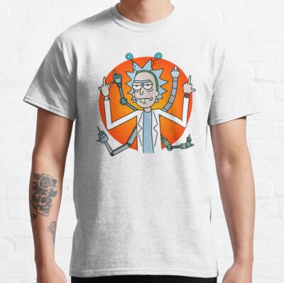 Rick and Morty Middle Finger Up T-Shirt