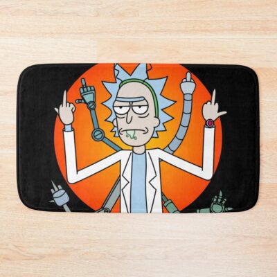 Middle Finger Up Bath Mat