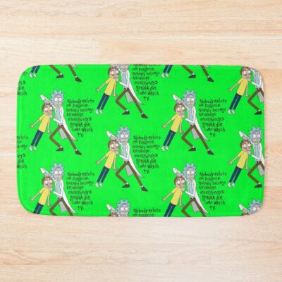 Rick And Morty Nobody Exists On Purpose Bath Mat
