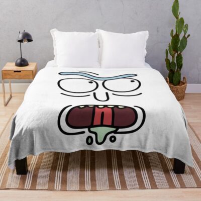 Rick Face Throw Blanket