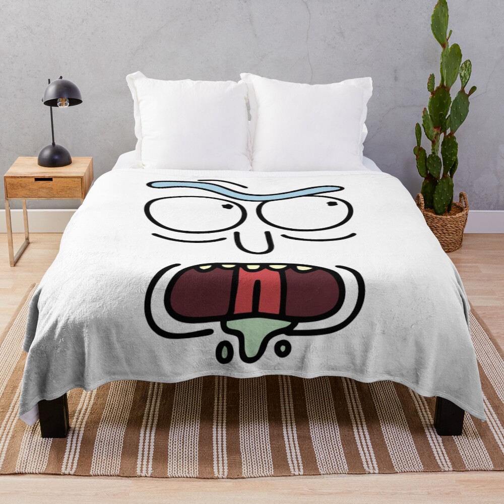 Rick Face Throw Blanket