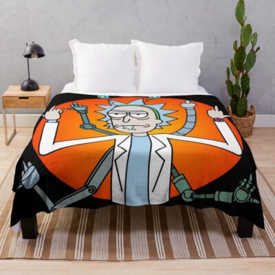 Middle Finger Up Throw Blanket