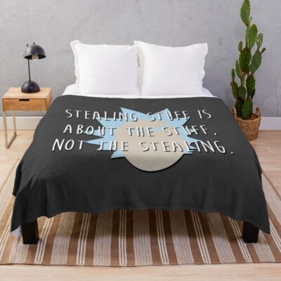 Rick Stealing Stuff Throw Blanket