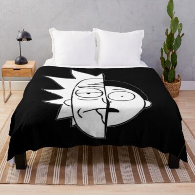 Rick And Morty Rip Off Throw Blanket