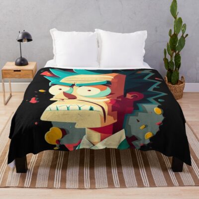 Pop Culture Rick Sanchez 3 Throw Blanket