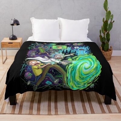 Rick And Morty The Chaos Throw Blanket