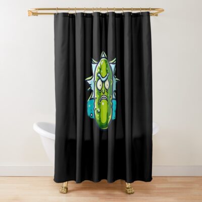 Rick And Morty Pickle Shower Curtain