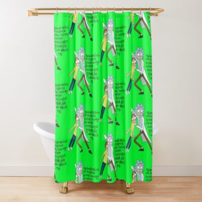 Rick And Morty Nobody Exists On Purpose Shower Curtain