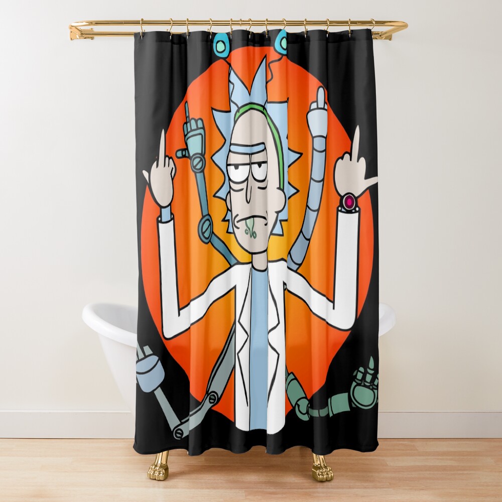 Middle Finger Up Shower Curtain