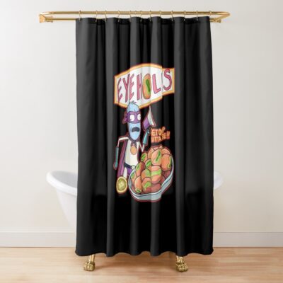 Get On Up Outta Here Rick And Morty Sticker Shower Curtain