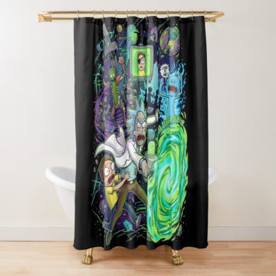Rick And Morty The Chaos Shower Curtain