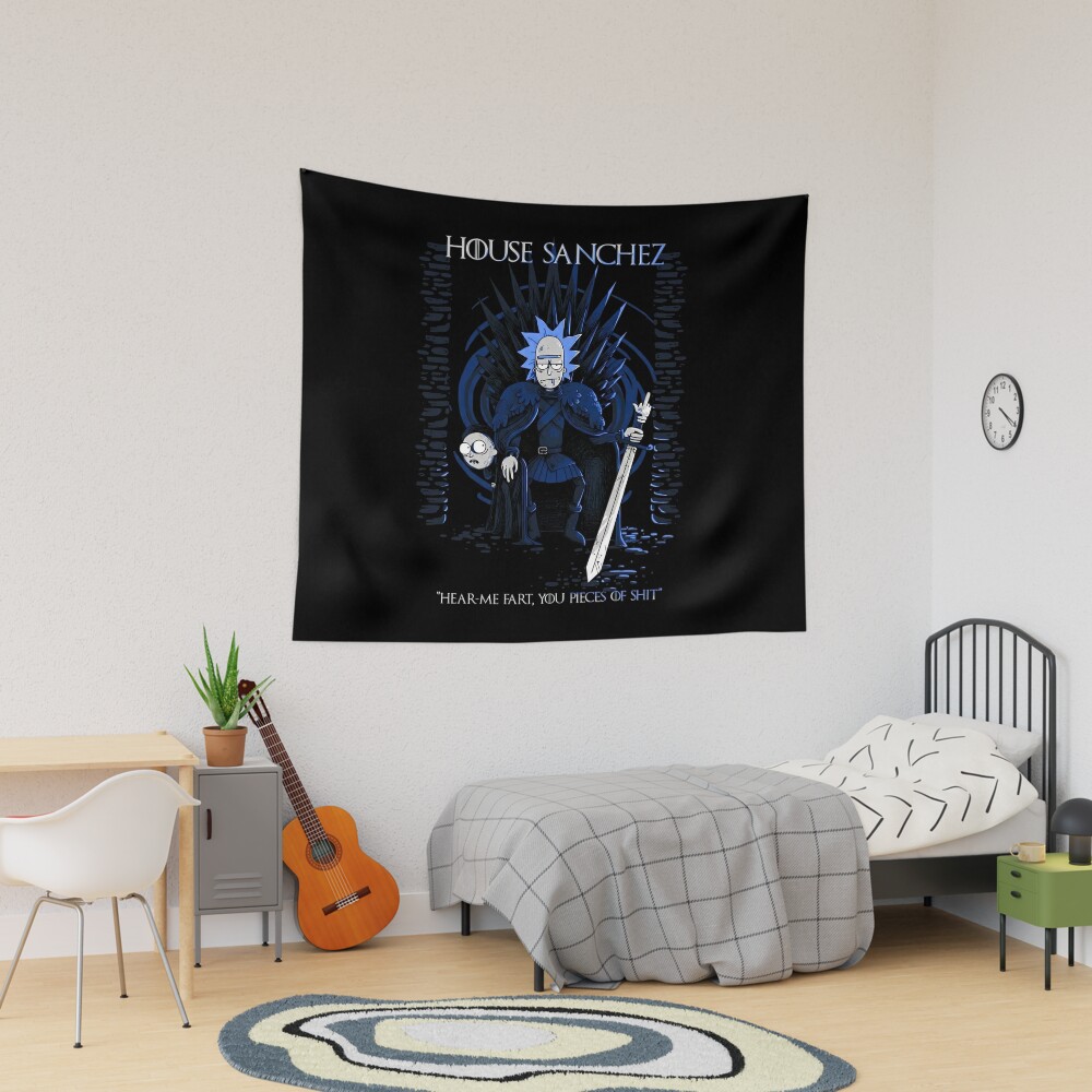 Rick And Morty Thrones Crossover Tapestry