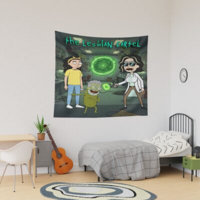 Rick And Morty Dimensional Artwork Tapestry